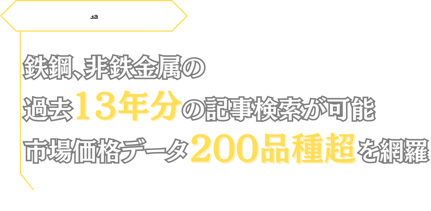 「電子版プレミアム」プラン開始!鉄鋼、非鉄金属の市場価格データ、250品種を網羅